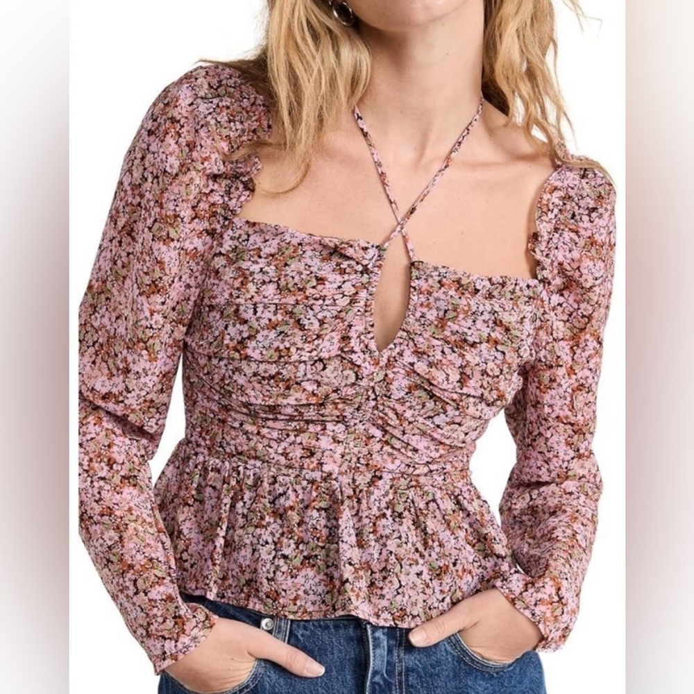 ASTR Toni Strappy Peplum Top